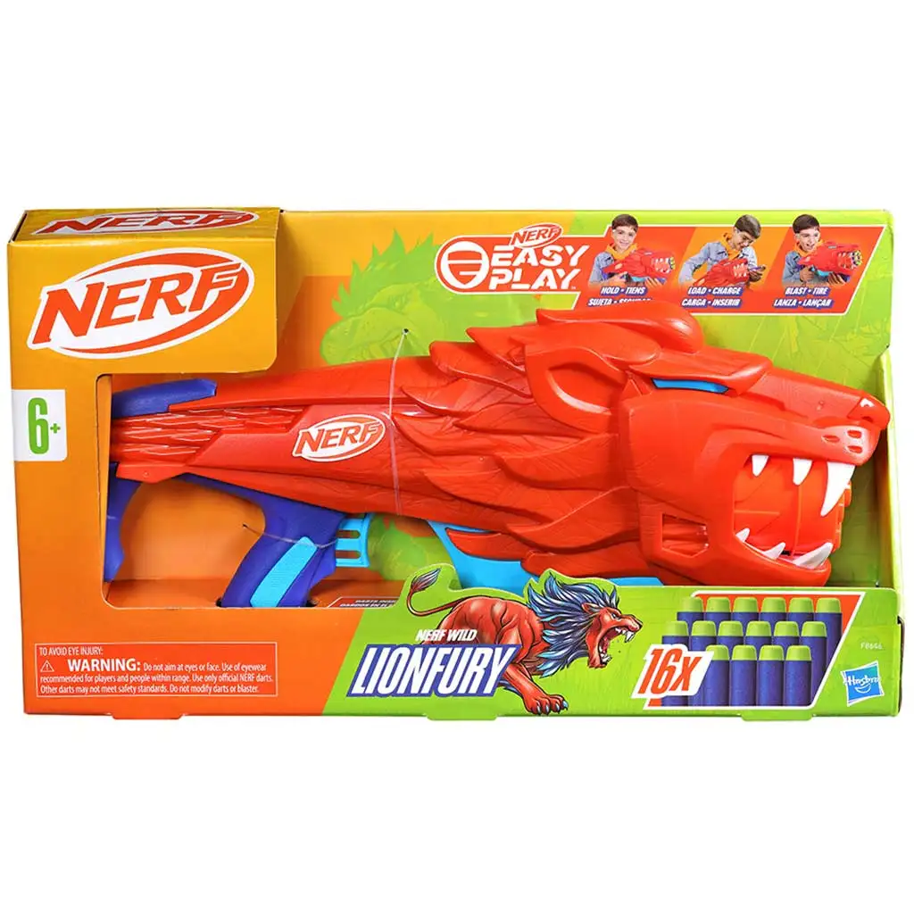 imagen de Nerf: Lionfury lanzador de dardos de espuma con 16 dardos - Hasbro 1