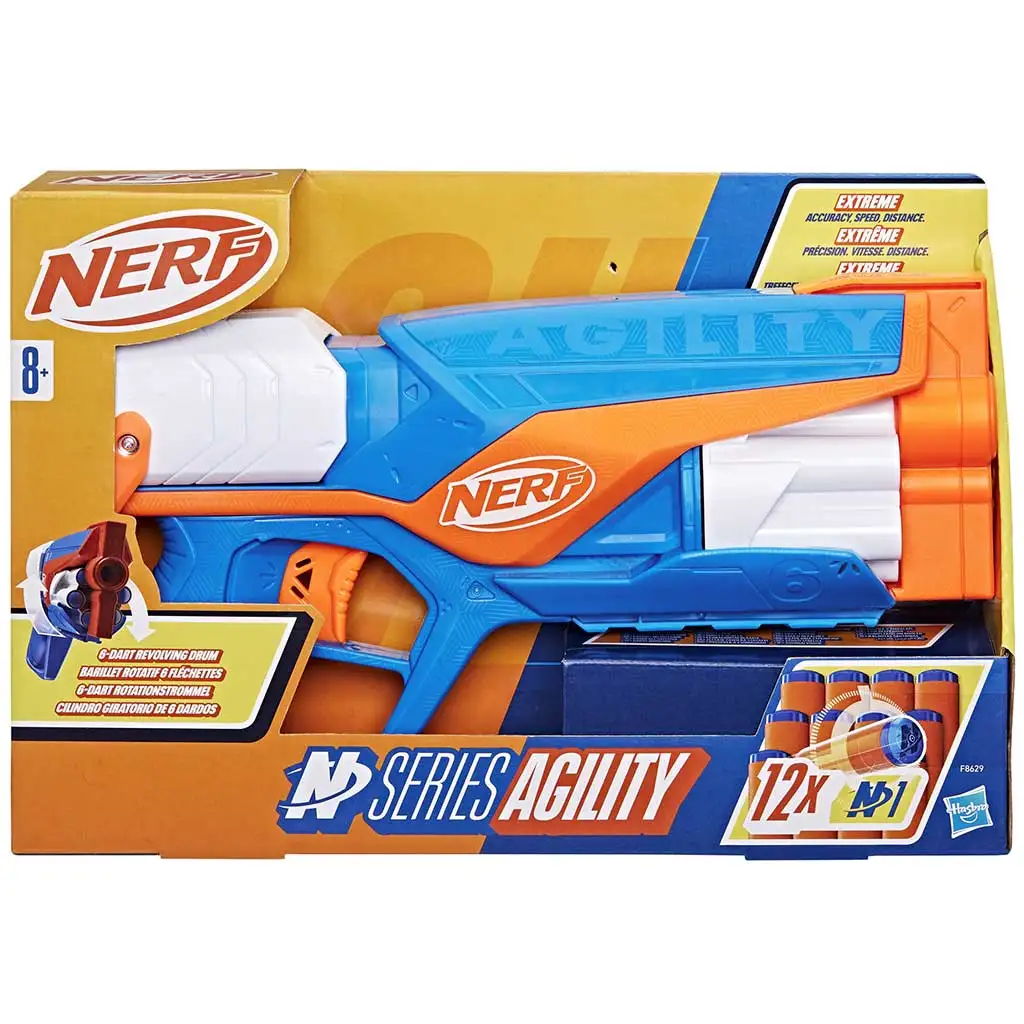 imagen de Nerf: N-Series: Lanzador de esponjas Agility con 12 dardos - Hasbro 1
