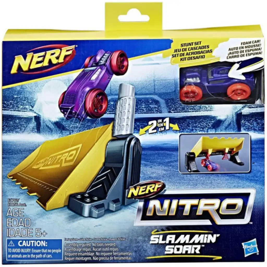 imagen de Nerf Nitro: Slammin’ Soar coche de espuma de acrobacias - Hasbro 1