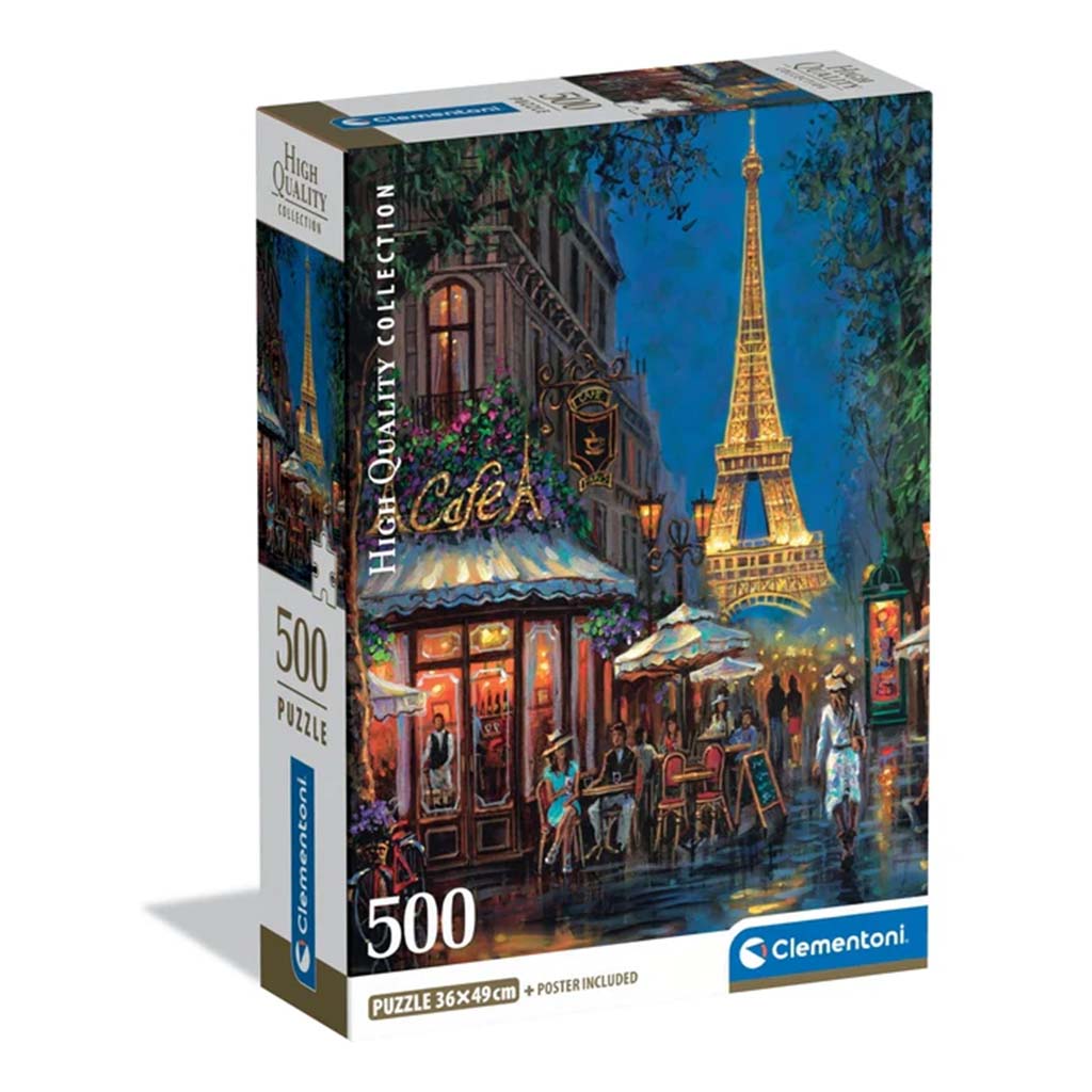 imagen de Noche en la Torre Eiffel puzzle compacto de 500 piezas - Clementoni 1
