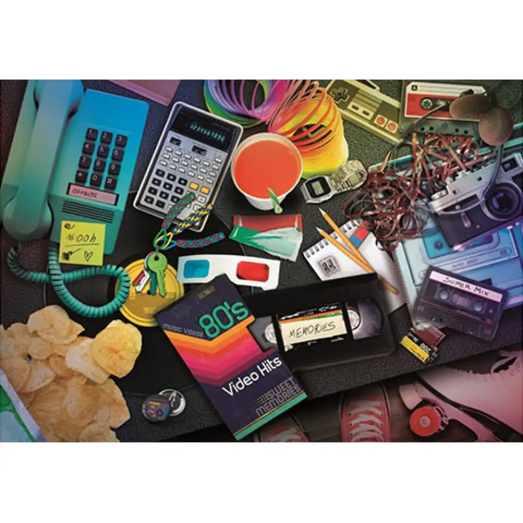 imagen de Nostalgia de los años 80 HQC puzzle de 1000 piezas - Clementoni 2