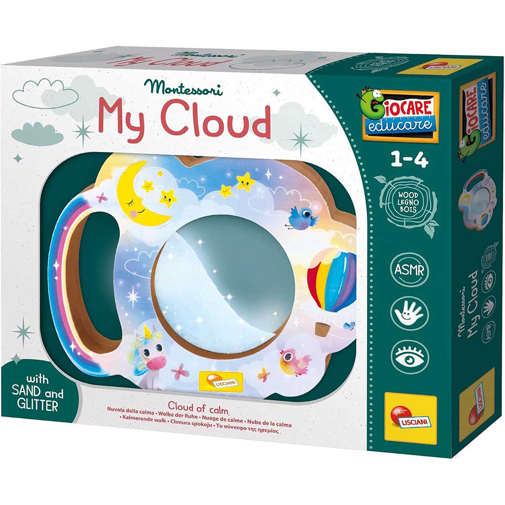 imagen de Nube de Sueños de Madera Montessori con arena brillante - Lisciani 1