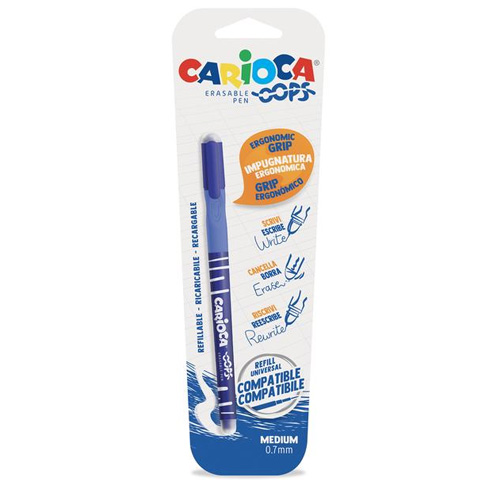 imagen de Oops bolígrafo azul borrable 0,7mm - Carioca 1