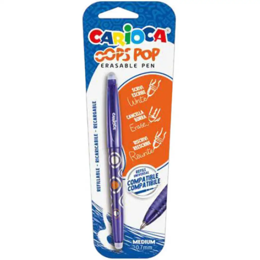imagen de OOPS POP bolígrafo borrable azul - Carioca 1