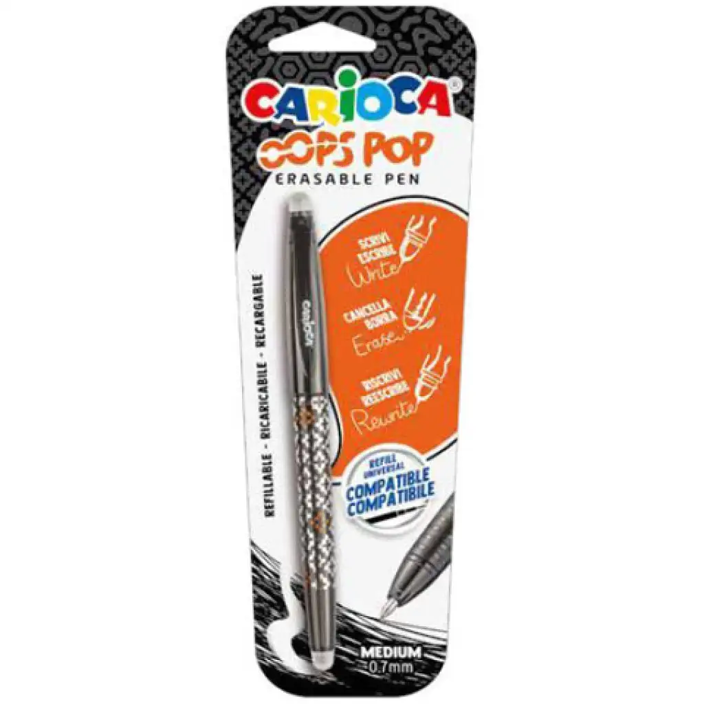 imagen de OOPS POP bolígrafo borrable negro - Carioca 1