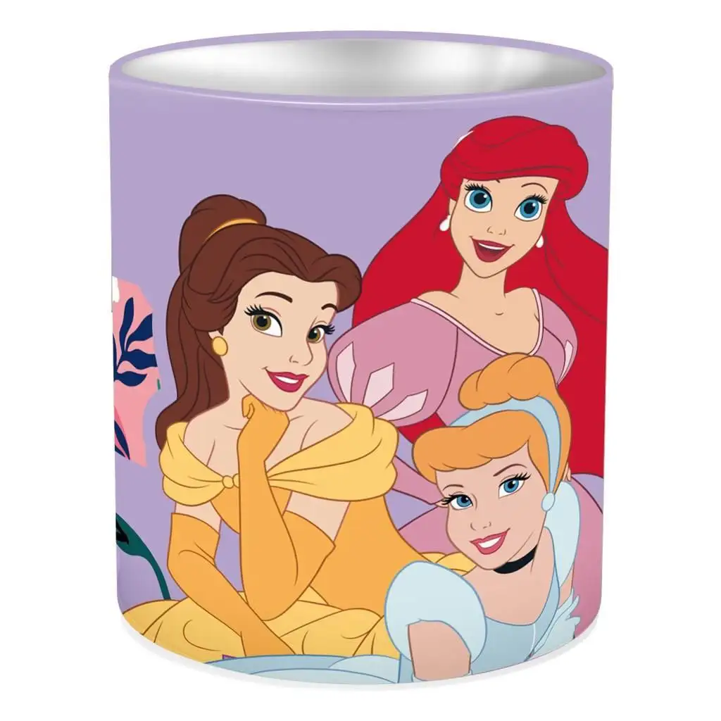 imagen de Organizador de escritorio de metal en forma de cilindro de Disney Princesas 10x11cm 1