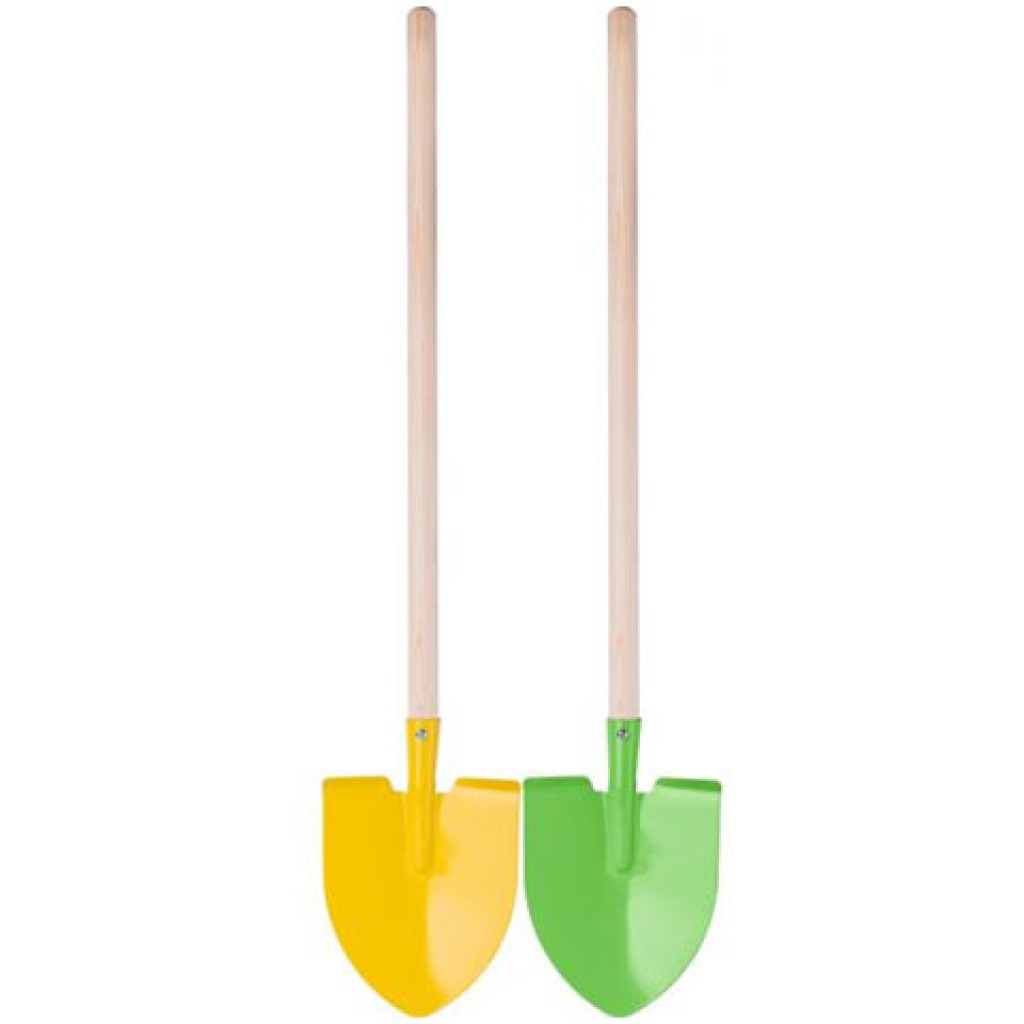 imagen de Pala de jardín de 80 cm con mango de madera en varios colores 1ud - Woodyland 2