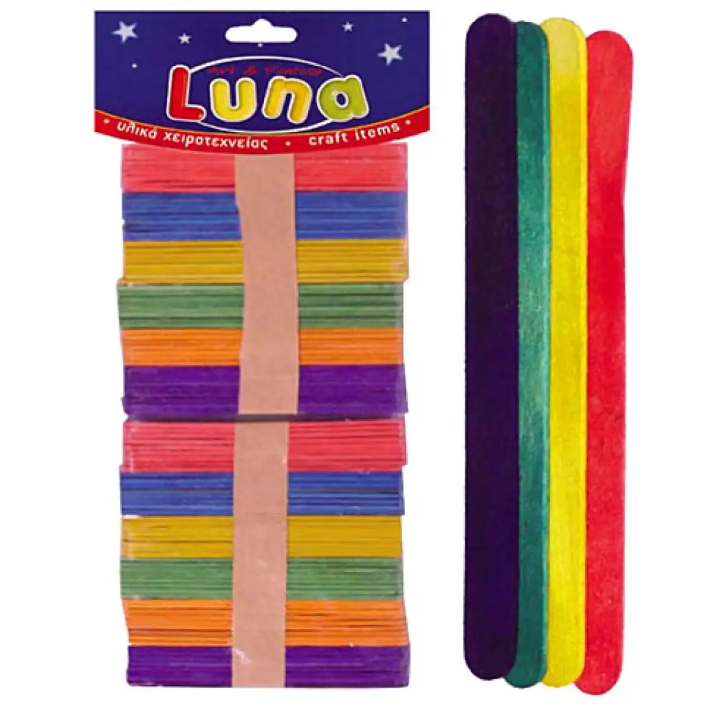 imagen de Palitos de madera de colores 114mm 100ud 1