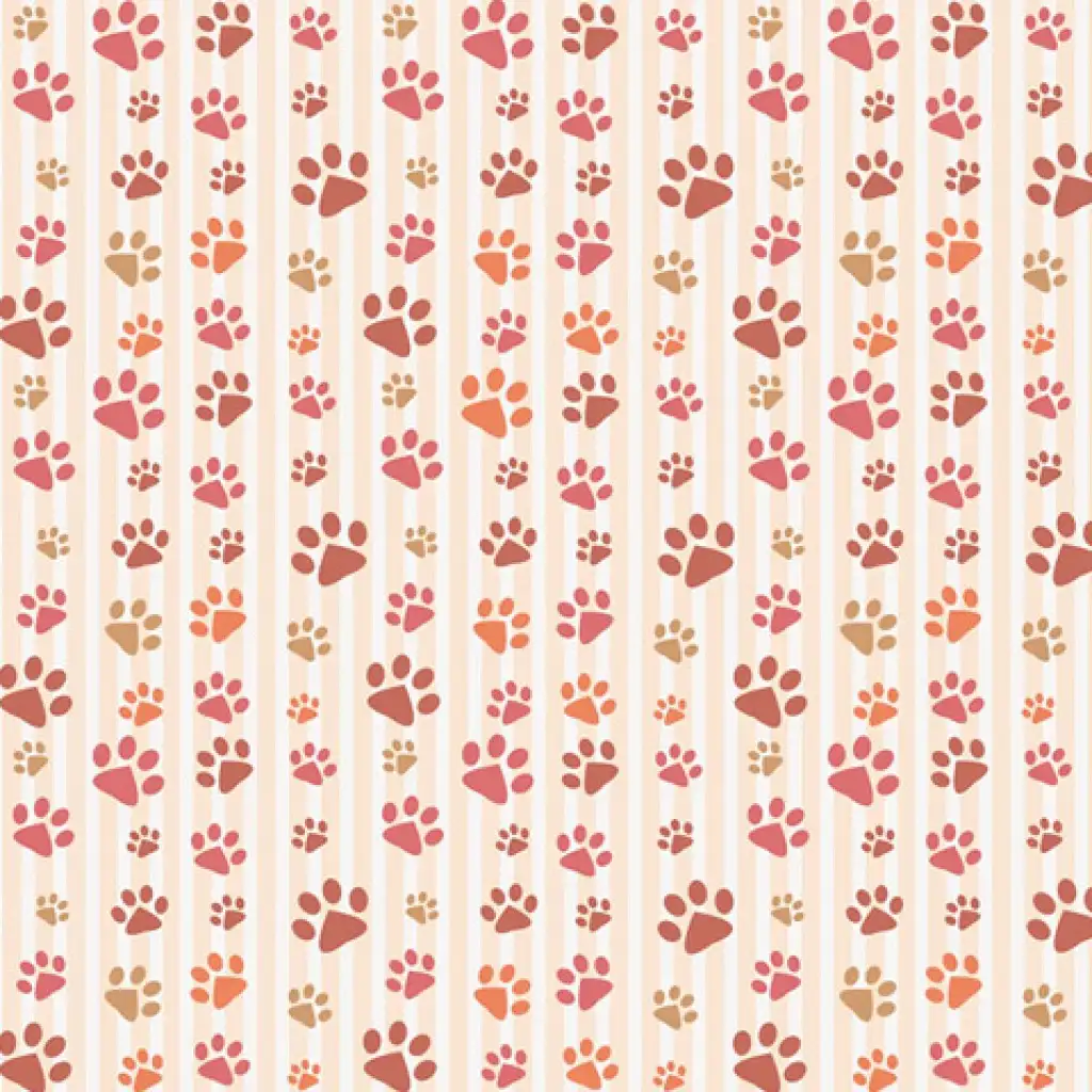 imagen de Papel de regalo de patas de perro rosa pastel 100x70cm 1