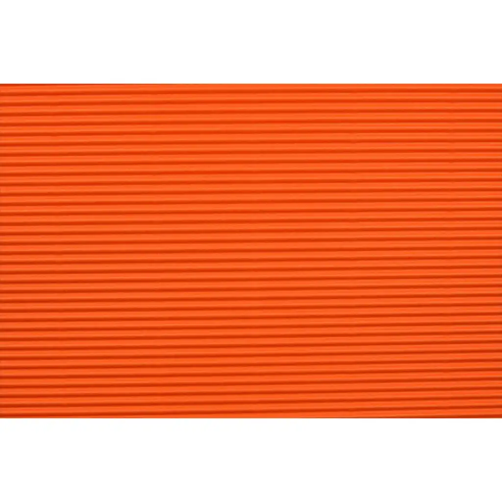 imagen de Papel decorativo 3D de cartón ondulado naranja B/2 50x70cm 1ud 2