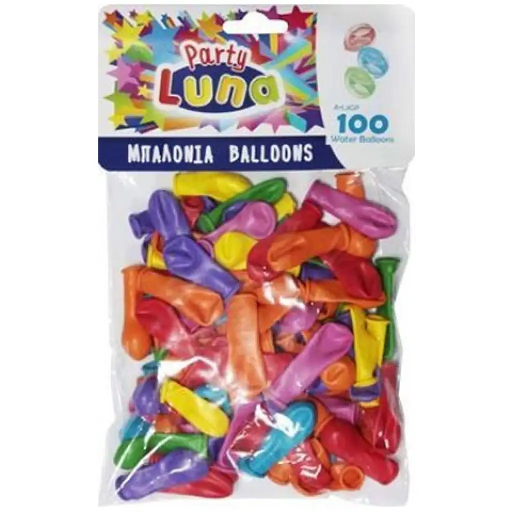 imagen de Paquete de 100 globos de agua de colores 1
