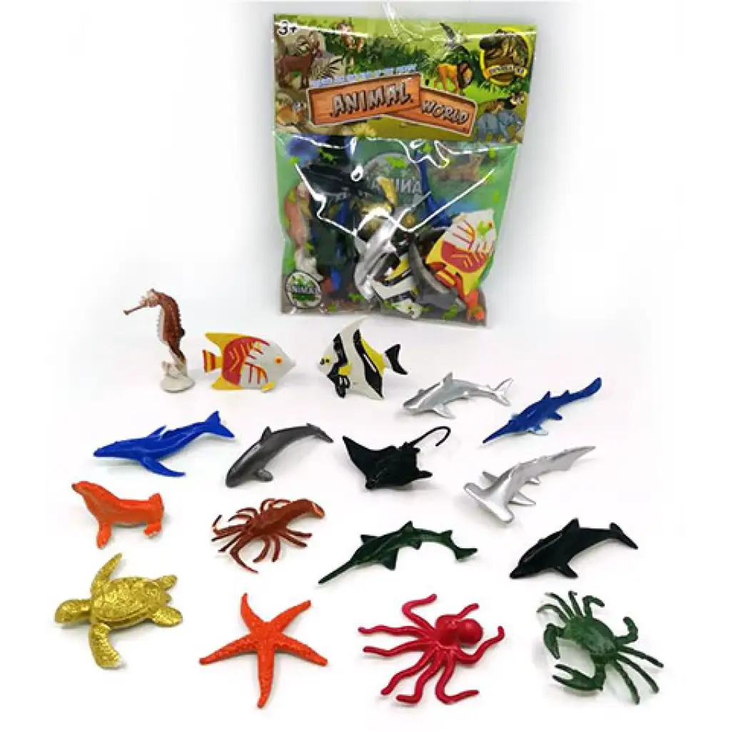 imagen de Paquete de figuras de criaturas marinas Animal World 1