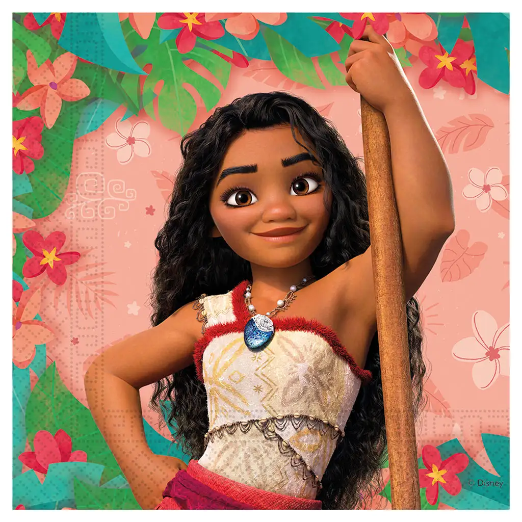 imagen de Paquete de servilletas de 20 unidades de 2 capas de Vaiana de Disney 1
