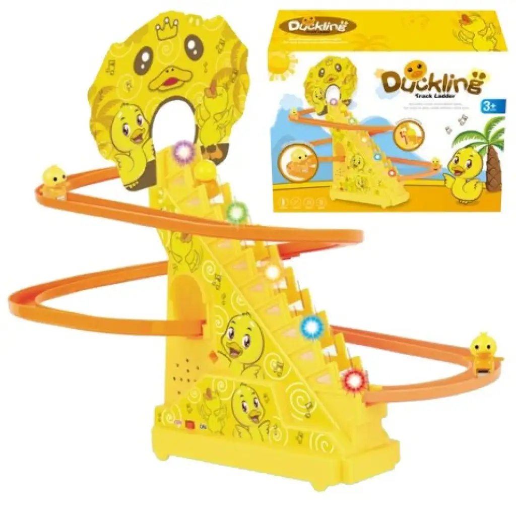 imagen de Parque de atracciones de patito con tobogán y ascensor 1