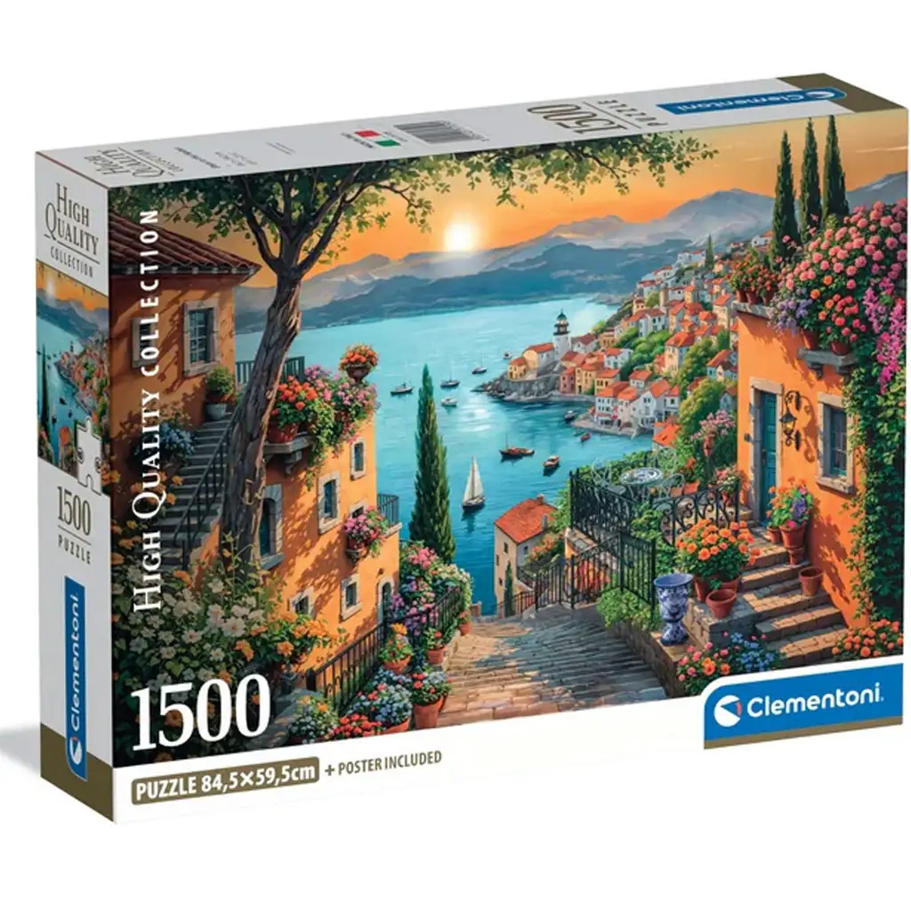 imagen de Paseo por el puerto HQC 1500 piezas puzzle compacto - Clementoni 1