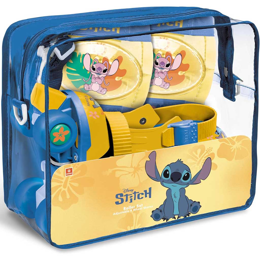 imagen de Patines Disney Stitch con equipo de protección tamaño 22-29 - Mondo Toys 1