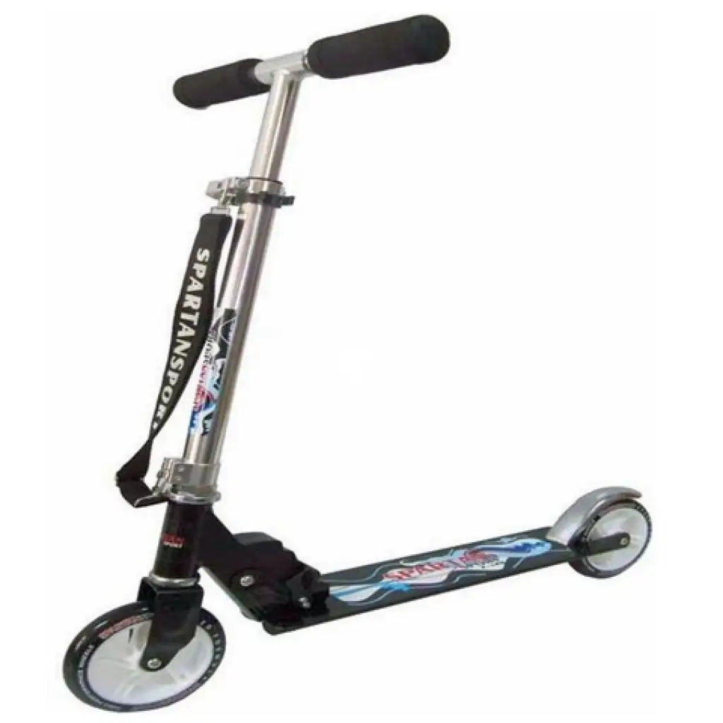 imagen de Patinete de aluminio con marco en color negro-azul - Spartan 1