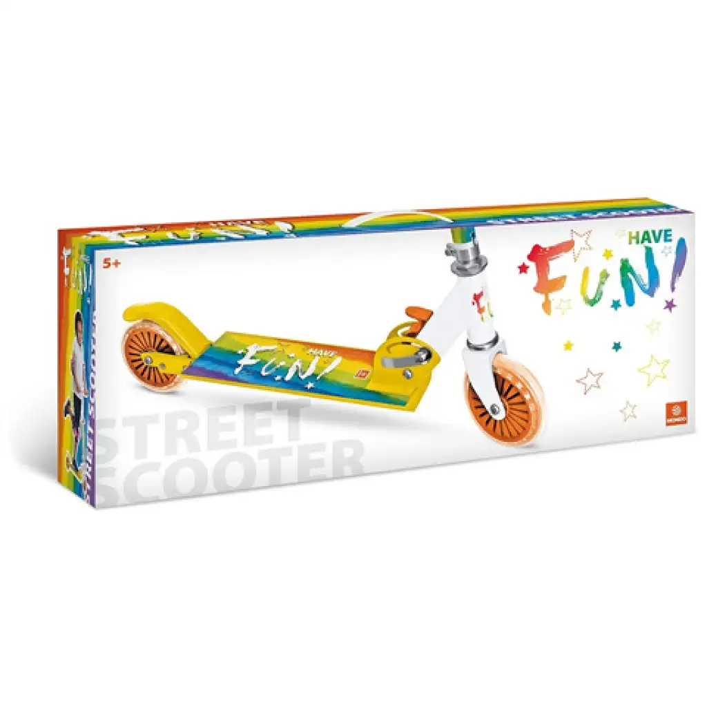 imagen de Patinete de dos ruedas con diseño de arcoíris - Mondo Toys 2