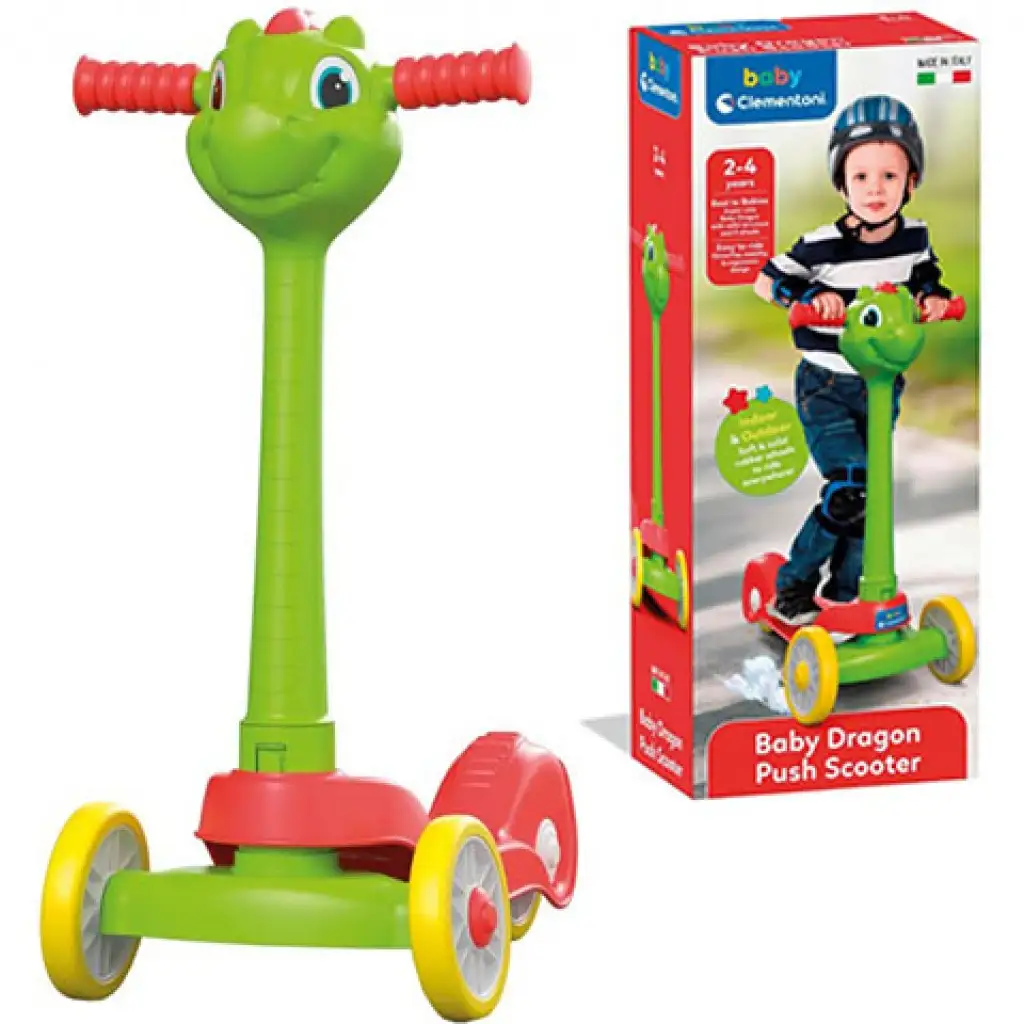 imagen de Patinete de tres ruedas con dragón para niños de 2 a 4 años - Clementoni Baby 1