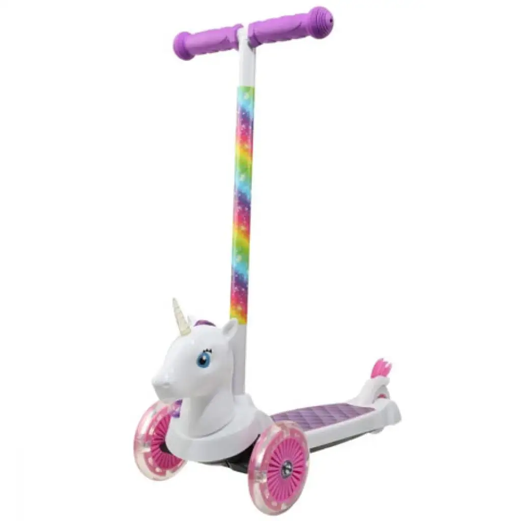 imagen de Patinete de tres ruedas en forma de unicornio 1
