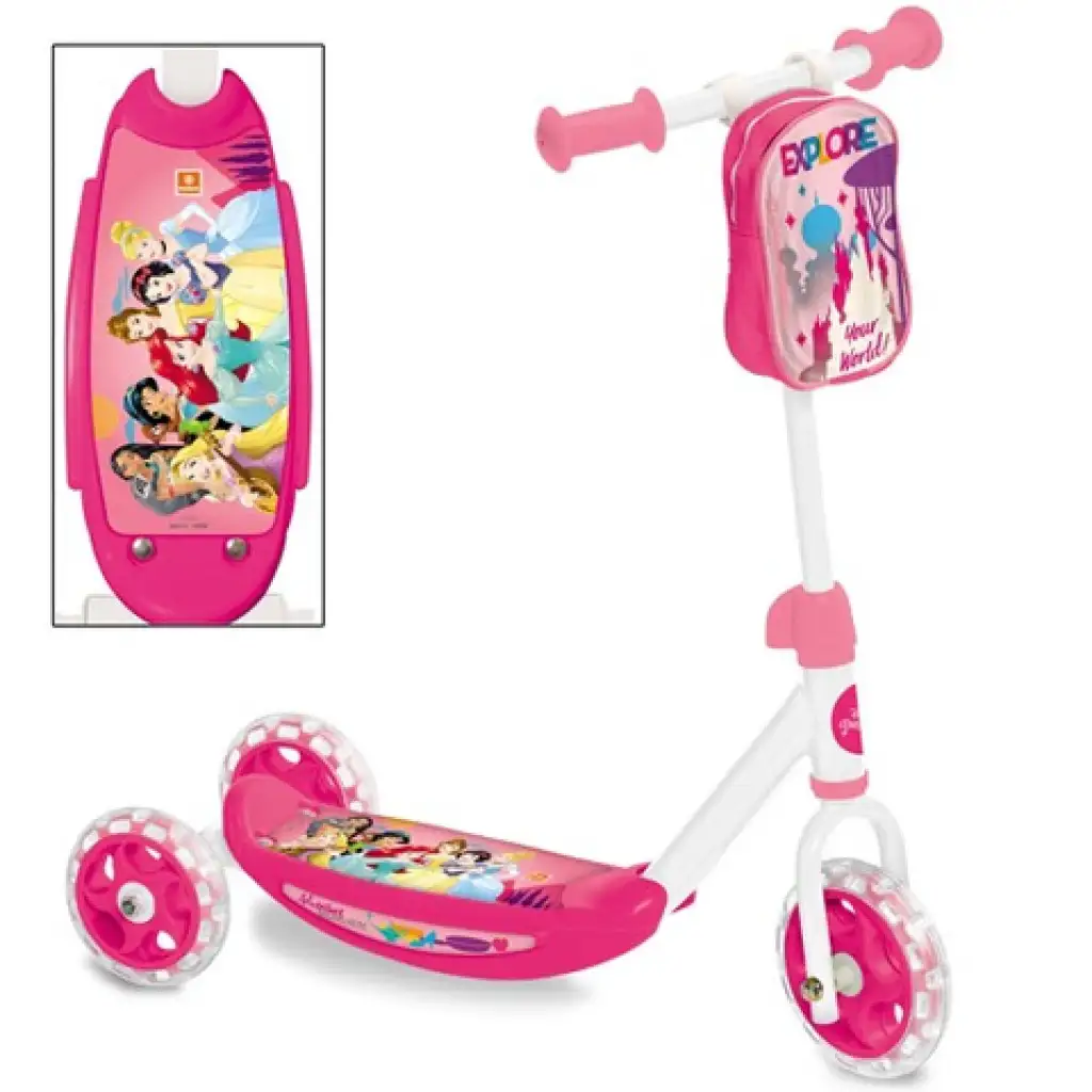 imagen de Patinete pequeño de tres ruedas de las Princesas Disney - Mondo Toys 1