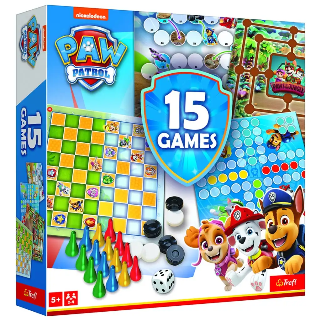 imagen de Paw Patrol 15 en 1 juego de mesa colección - Trefl 1