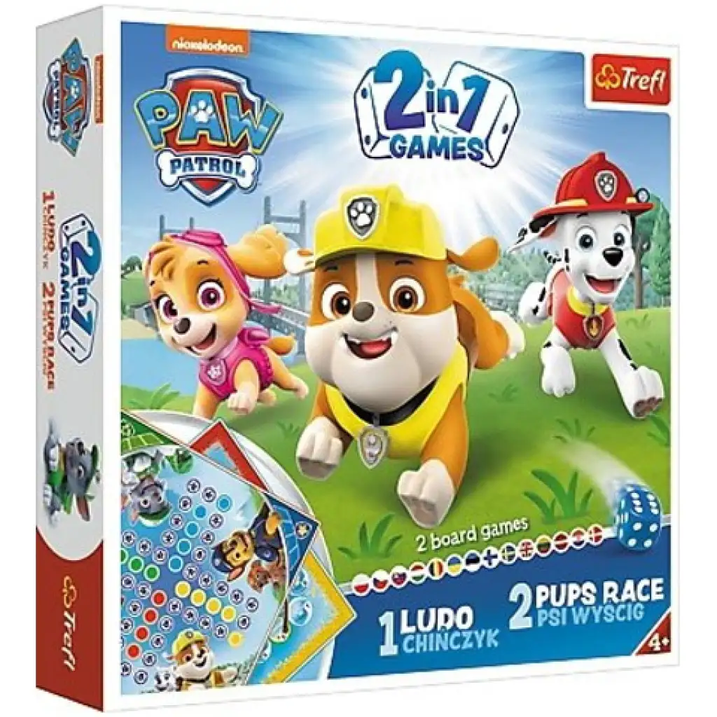 imagen de Paw Patrol 2 en 1 juego de mesa - Trefl 1