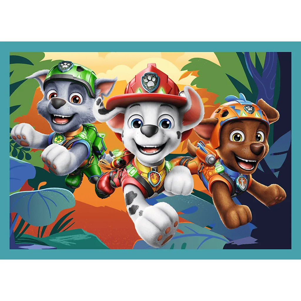 imagen de Paw Patrol aventuras en la isla de los dinosaurios 4 en 1 set de rompecabezas - Trefl 5