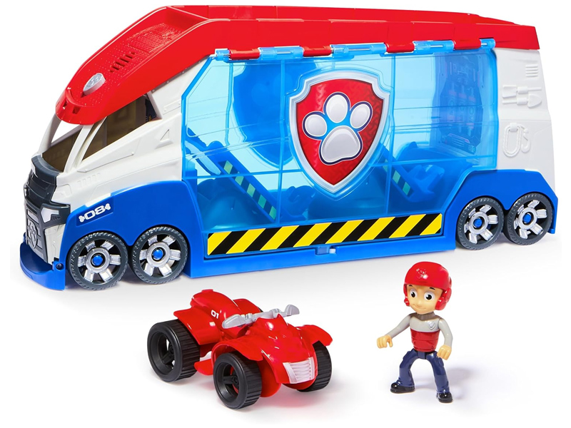imagen de Paw Patrol: Camión de transporte de equipo de misión con sonido, figura de Ryder y su vehículo - Spin Master 2