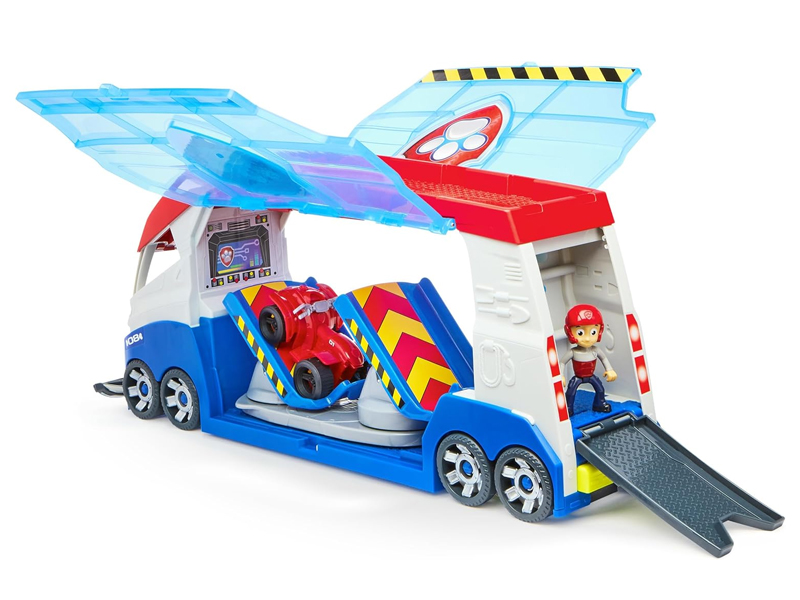 imagen de Paw Patrol: Camión de transporte de equipo de misión con sonido, figura de Ryder y su vehículo - Spin Master 5