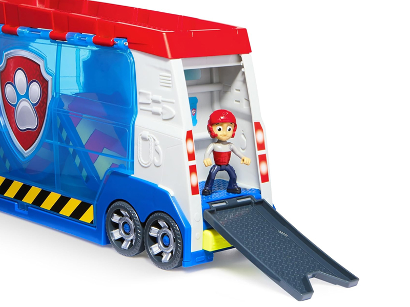 imagen de Paw Patrol: Camión de transporte de equipo de misión con sonido, figura de Ryder y su vehículo - Spin Master 6