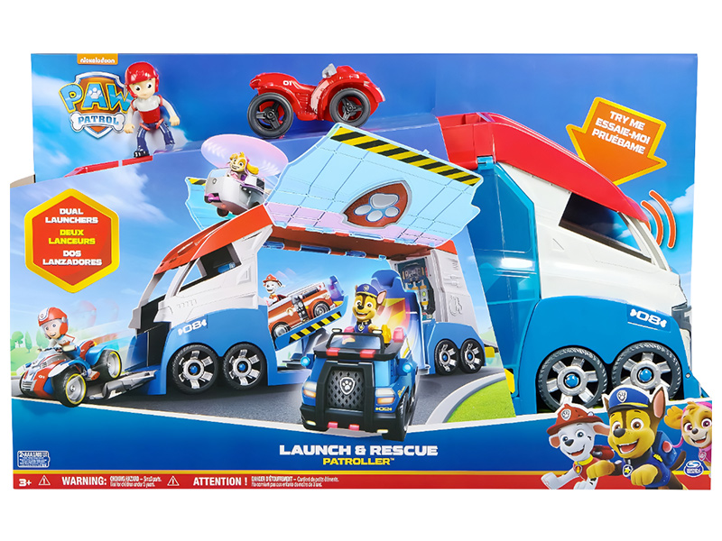 imagen de Paw Patrol: Camión de transporte de equipo de misión con sonido, figura de Ryder y su vehículo - Spin Master 1