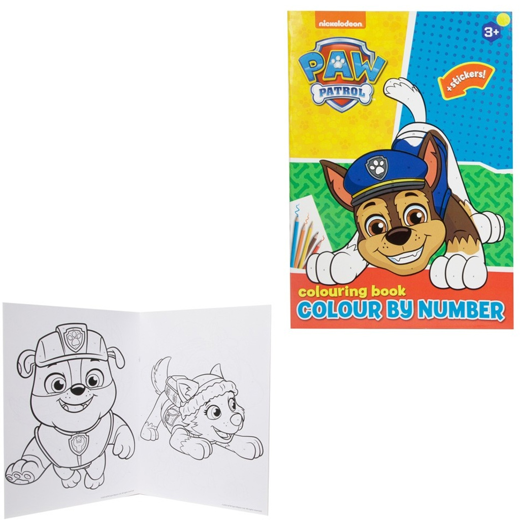 imagen de Paw Patrol: Colorea según los números – Libro de colorear con pegatinas 2
