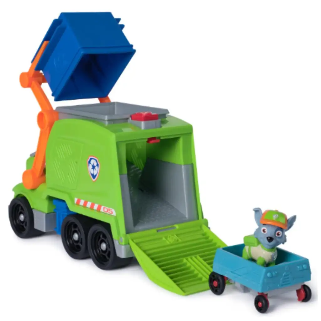 imagen de Paw Patrol: Crush'N'Roll Rocky camión de basura deluxe - Spin Master 2