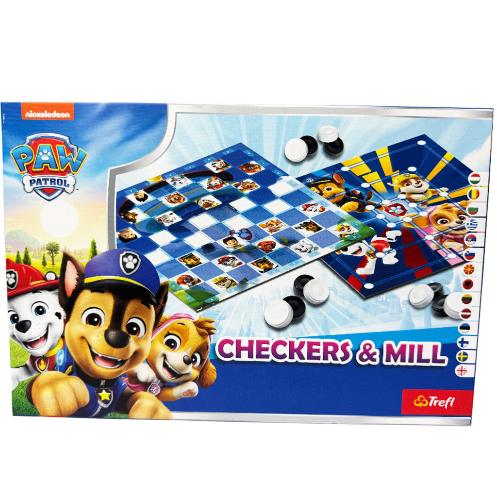imagen de Paw Patrol Damas y molino juego de mesa - Trefl 1