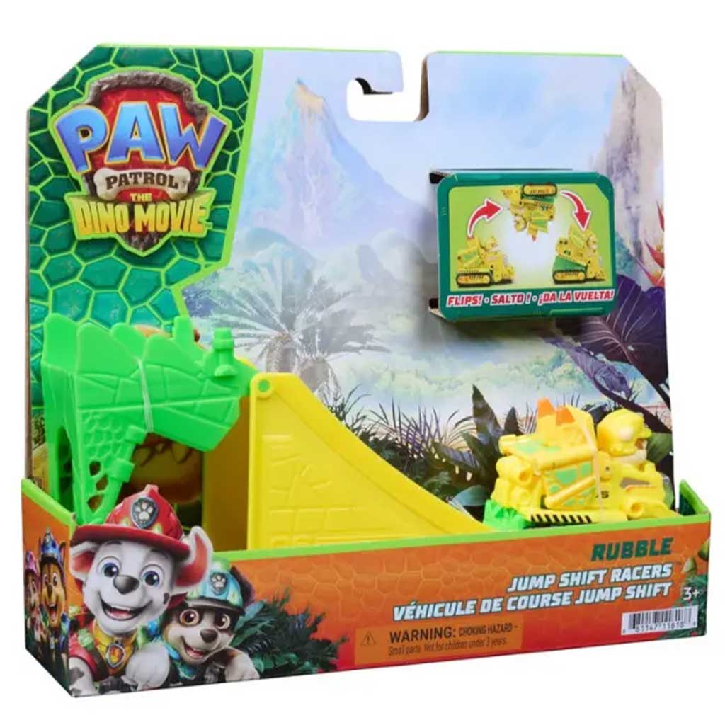 imagen de Paw Patrol Dino Movie - Vehículos acróbatas volcados Rubble - Spin Master 1
