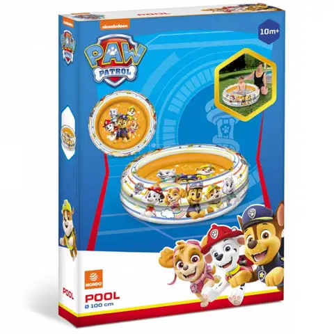 imagen de Paw Patrol: El equipo piscina de tres anillos 100cm - Mondo Toys 1