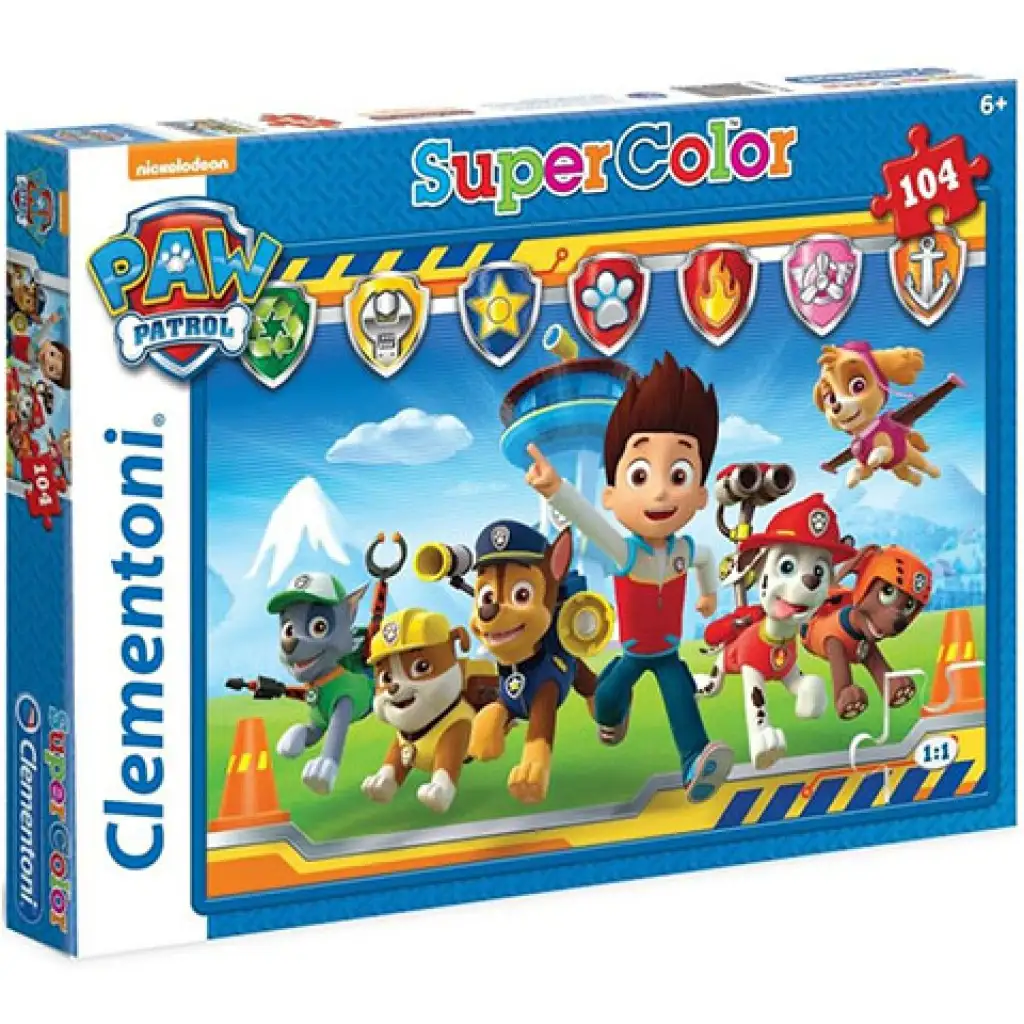 imagen de Paw Patrol: El equipo Supercolor puzzle de 104 piezas - Clementoni 1