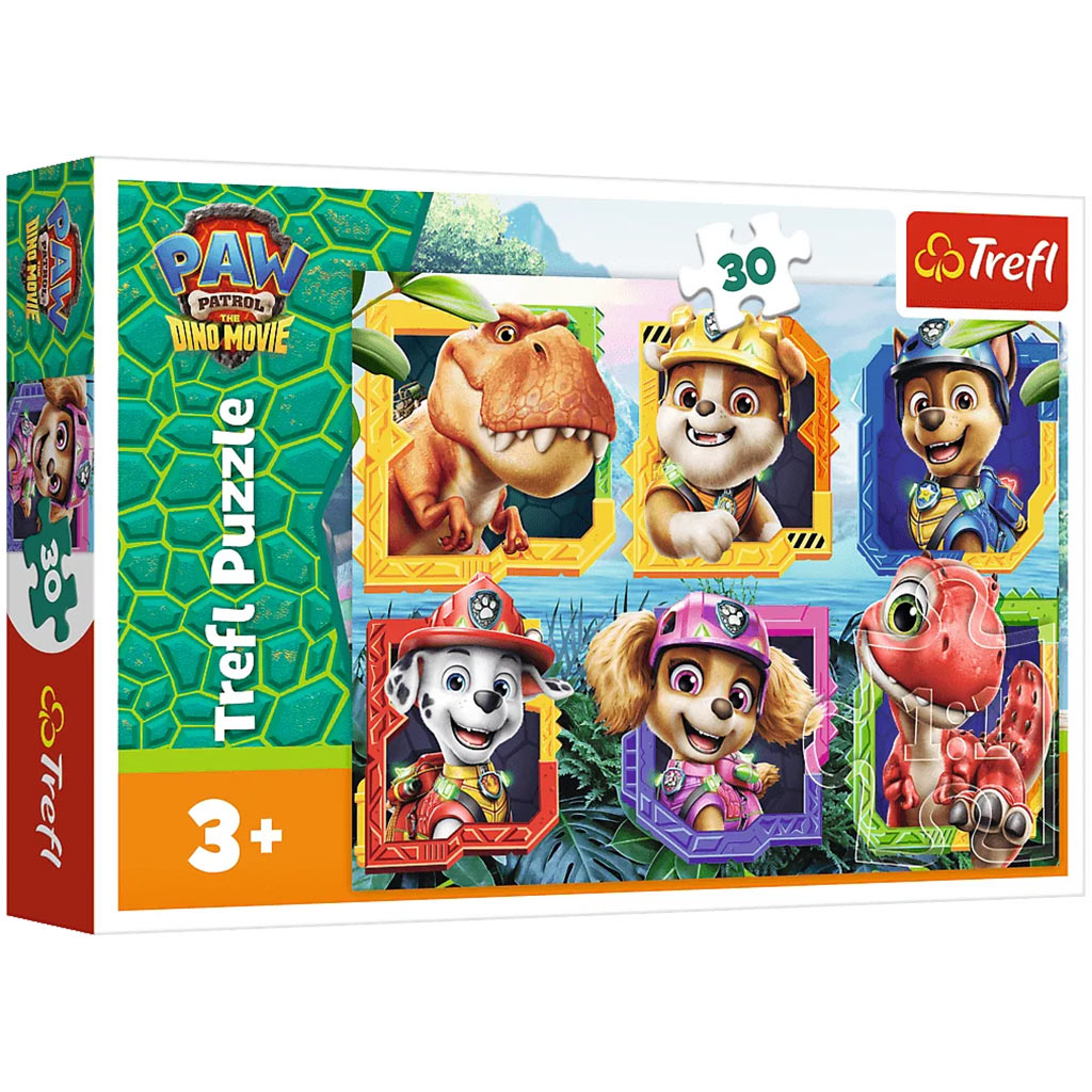 imagen de Paw Patrol Isla de Dinosaurios Puzzle de 30 piezas - Trefl 1