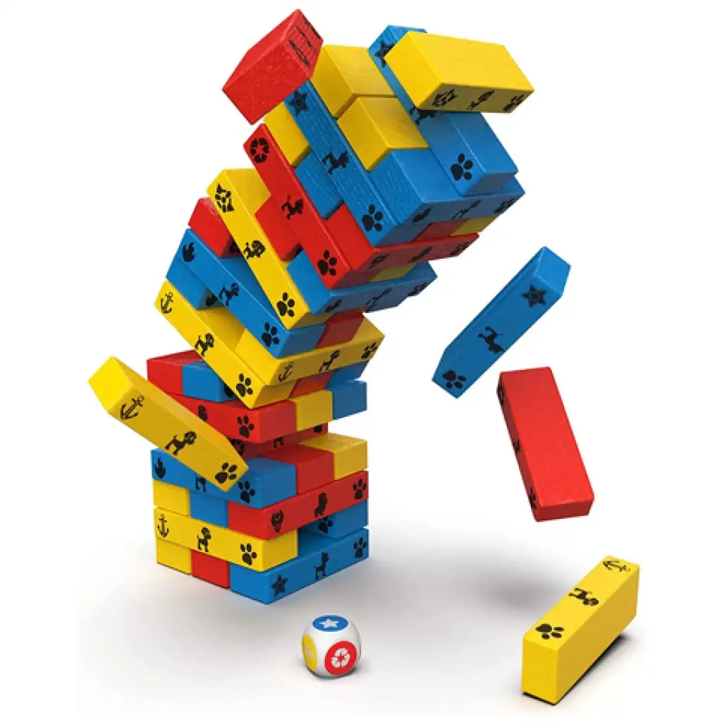 imagen de Paw Patrol: Juego de construcción de torre colorido Jenga - Spin Master 3
