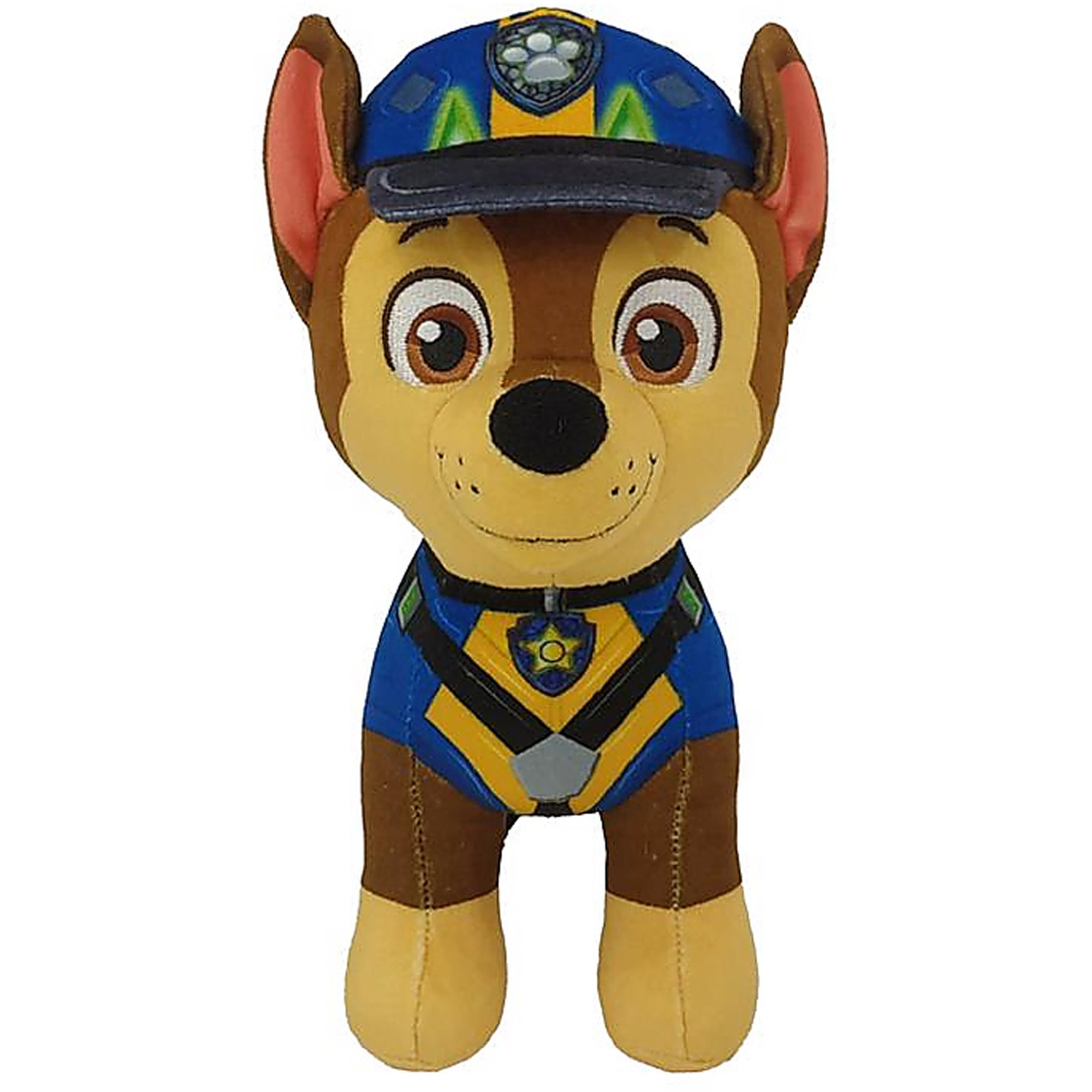 imagen de Paw Patrol La Película de los Dinosaurios: figura de peluche Chase 17cm - Spin Master 1