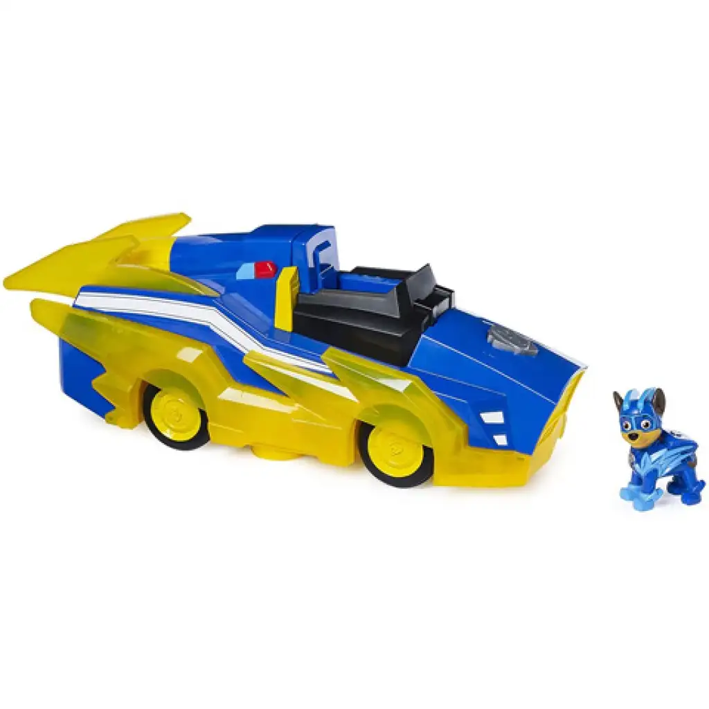 imagen de Paw Patrol Mighty Pups: Chase Vehículo Deluxe con luz y sonido - Spin Master 2