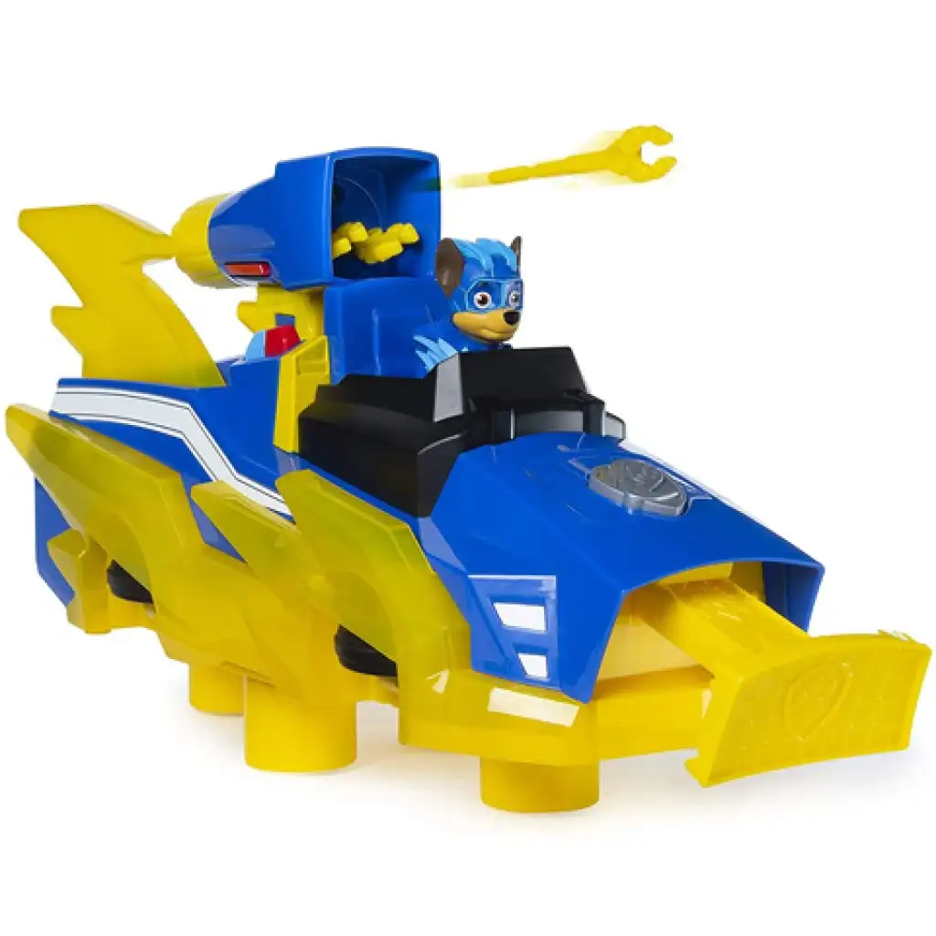 imagen de Paw Patrol Mighty Pups: Chase Vehículo Deluxe con luz y sonido - Spin Master 3