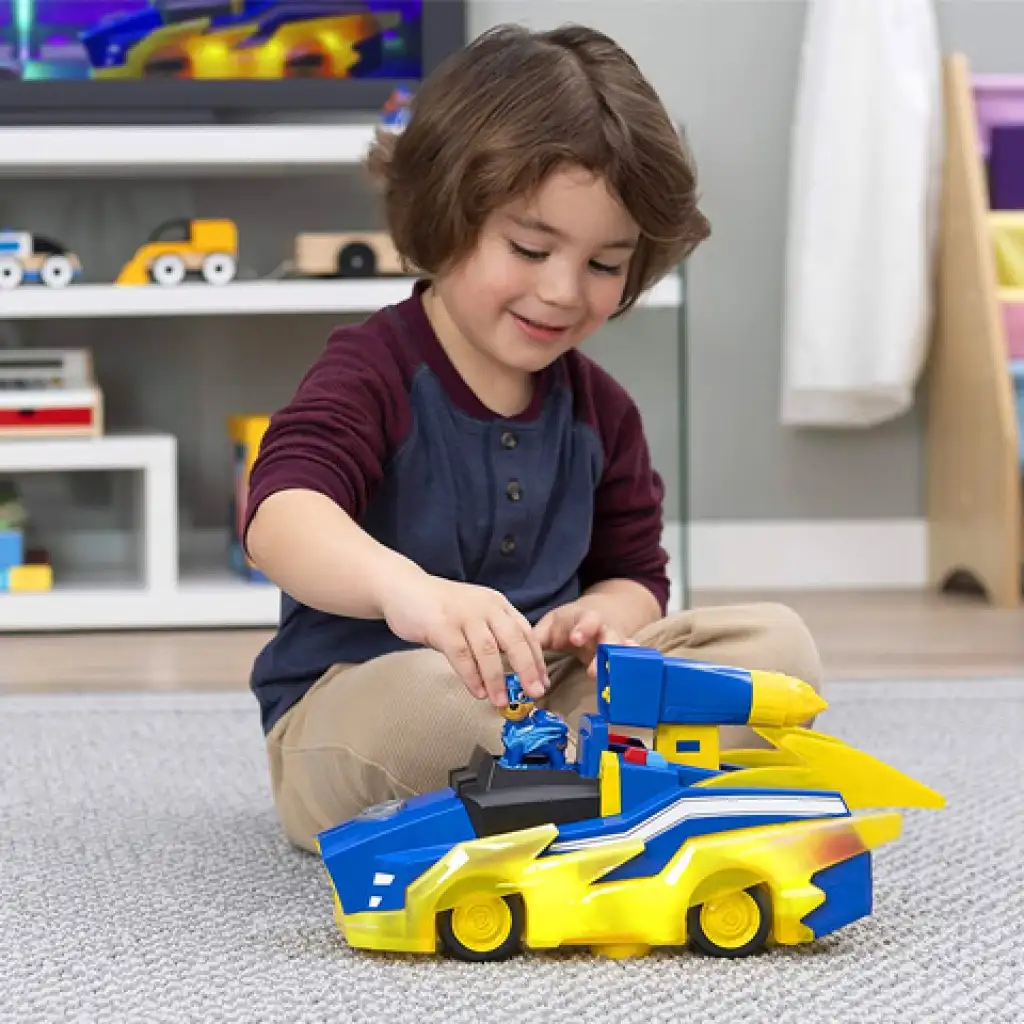 imagen de Paw Patrol Mighty Pups: Chase Vehículo Deluxe con luz y sonido - Spin Master 4