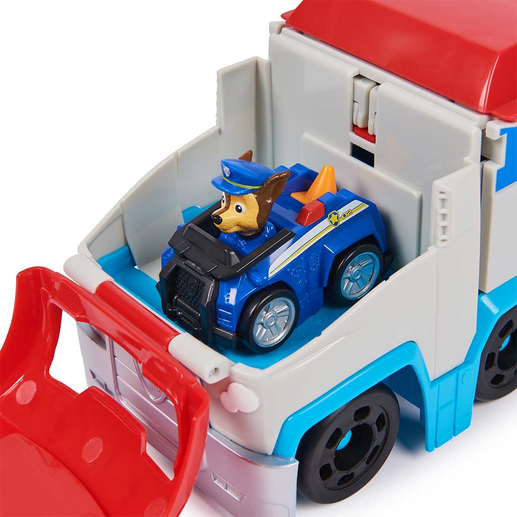 imagen de Paw Patrol: PUP Squad vehículo de transporte con figura de Chase - Spin Master 3