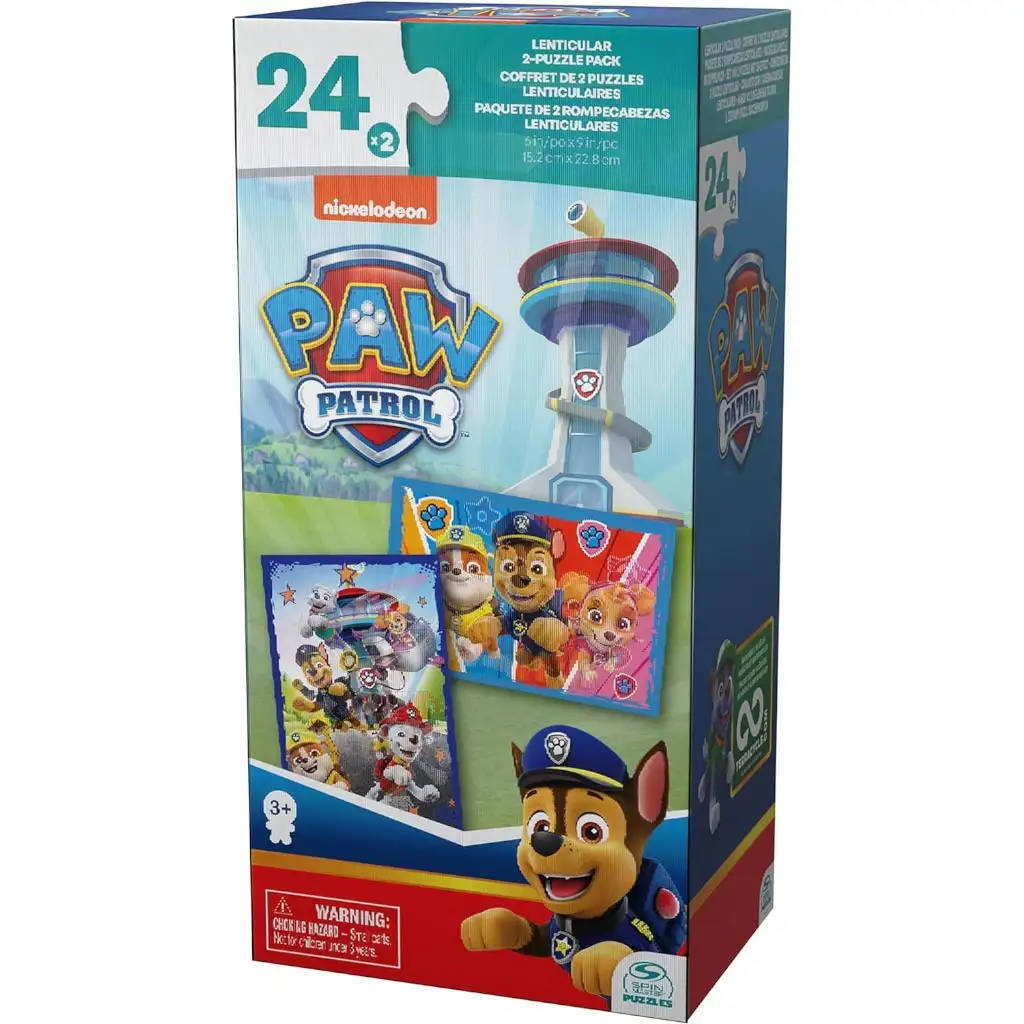 imagen de Paw Patrol: Puzzle lenticular de 2x24 piezas - Spin Master 1