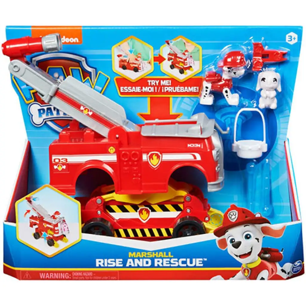 imagen de Paw Patrol: Rise and Rescue Marshall vehículo transformable con figura - Spin Master 1