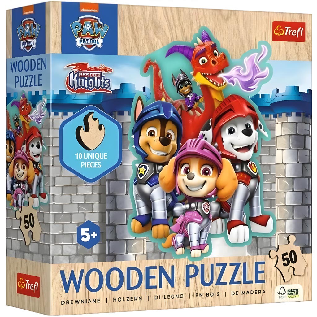 imagen de Paw Patrol rompecabezas de madera de 50 piezas - Trefl 1