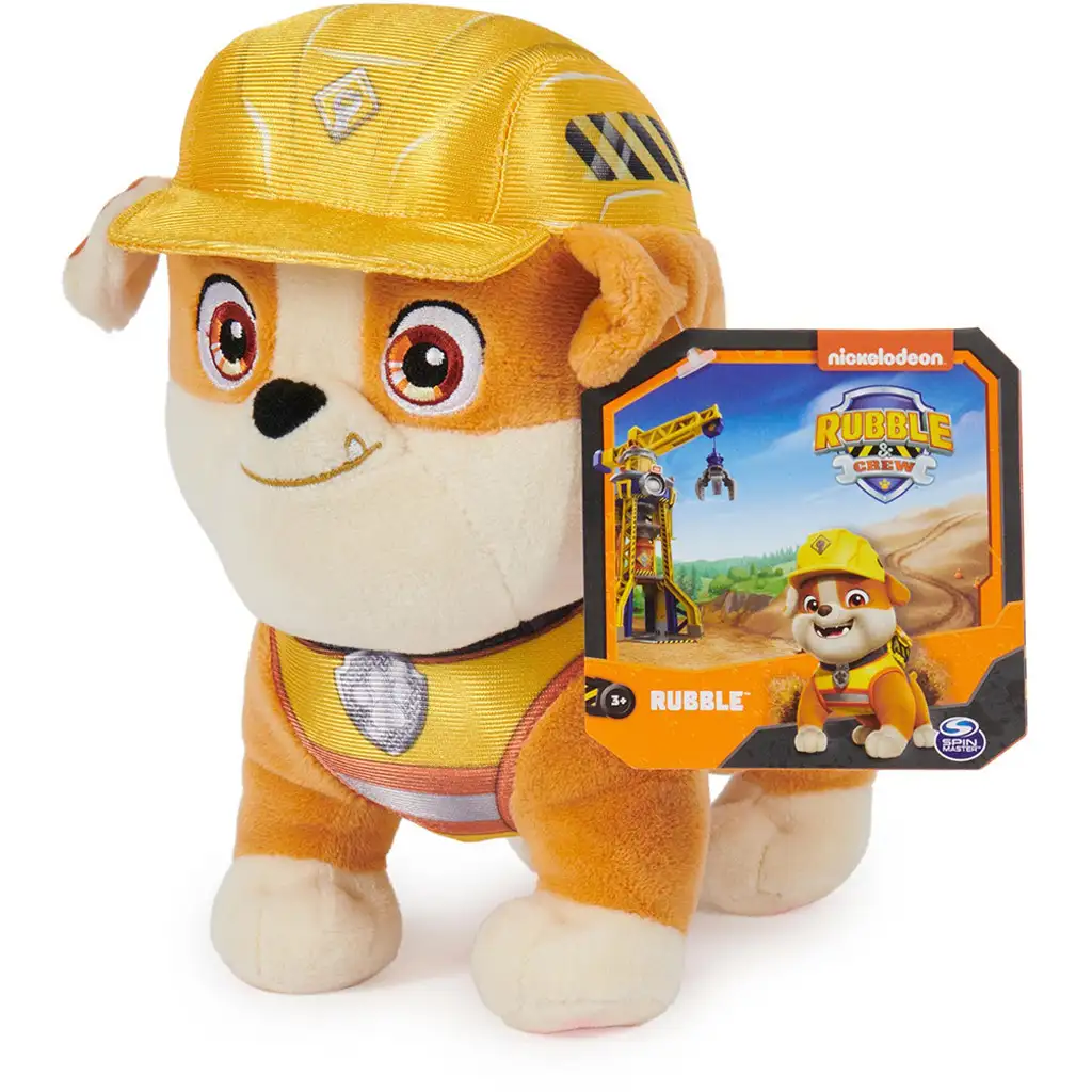 imagen de Paw Patrol: Rubble y su equipo Rubble peluche 19cm- Spin Master 1