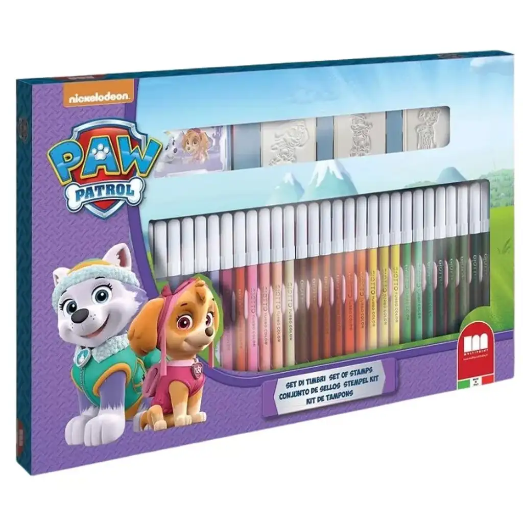 imagen de Paw Patrol set de sellos de 36 piezas con rotulador - Multiprint 1